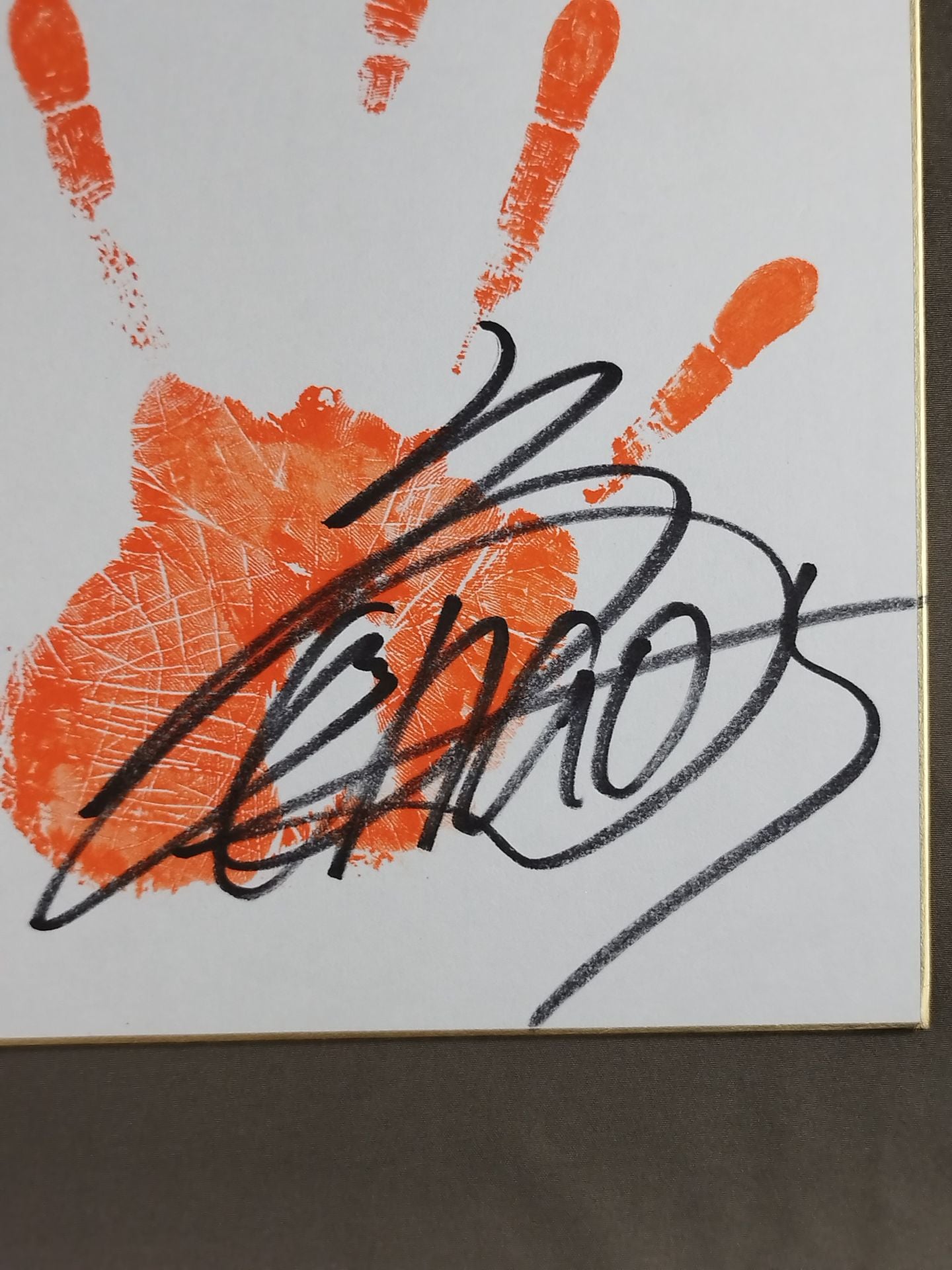 矢野通(手形入り・ライオンマーク色紙)