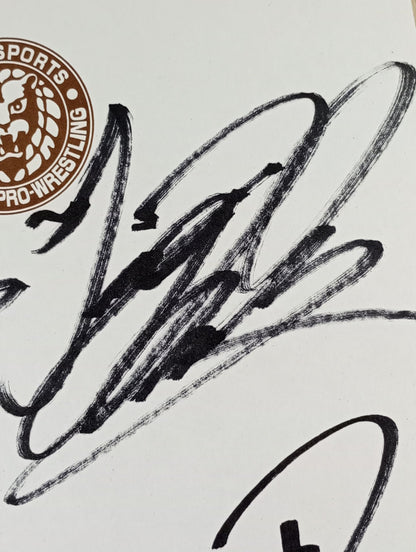 永田裕志＆4代目タイガーマスク＆飯塚高史＆田口隆祐(ライオンマーク色紙)