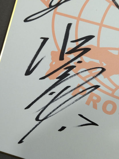 BUSHI  & KAI & Ryota Hama  & Hiroshi Yamato (All of Japan) Pro Wrestling  exclusive Shikishi ( Autograph board ) )