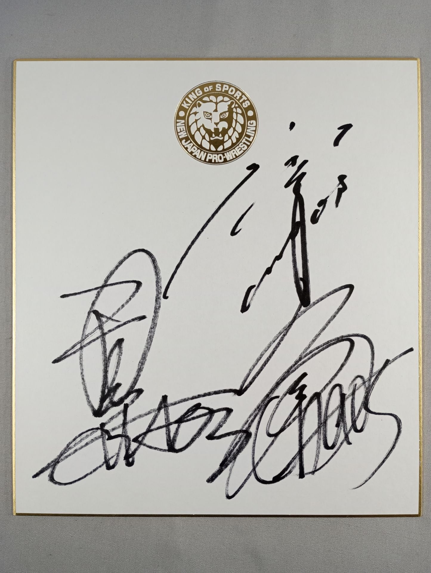 ★CHAOS★ 石井智宏＆邪道＆矢野通(ライオンマーク色紙)