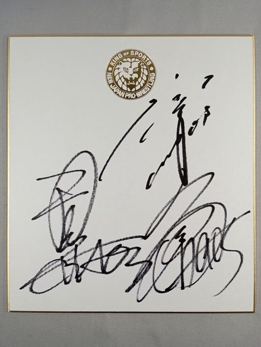 ★CHAOS★ 石井智宏＆邪道＆矢野通(ライオンマーク色紙)