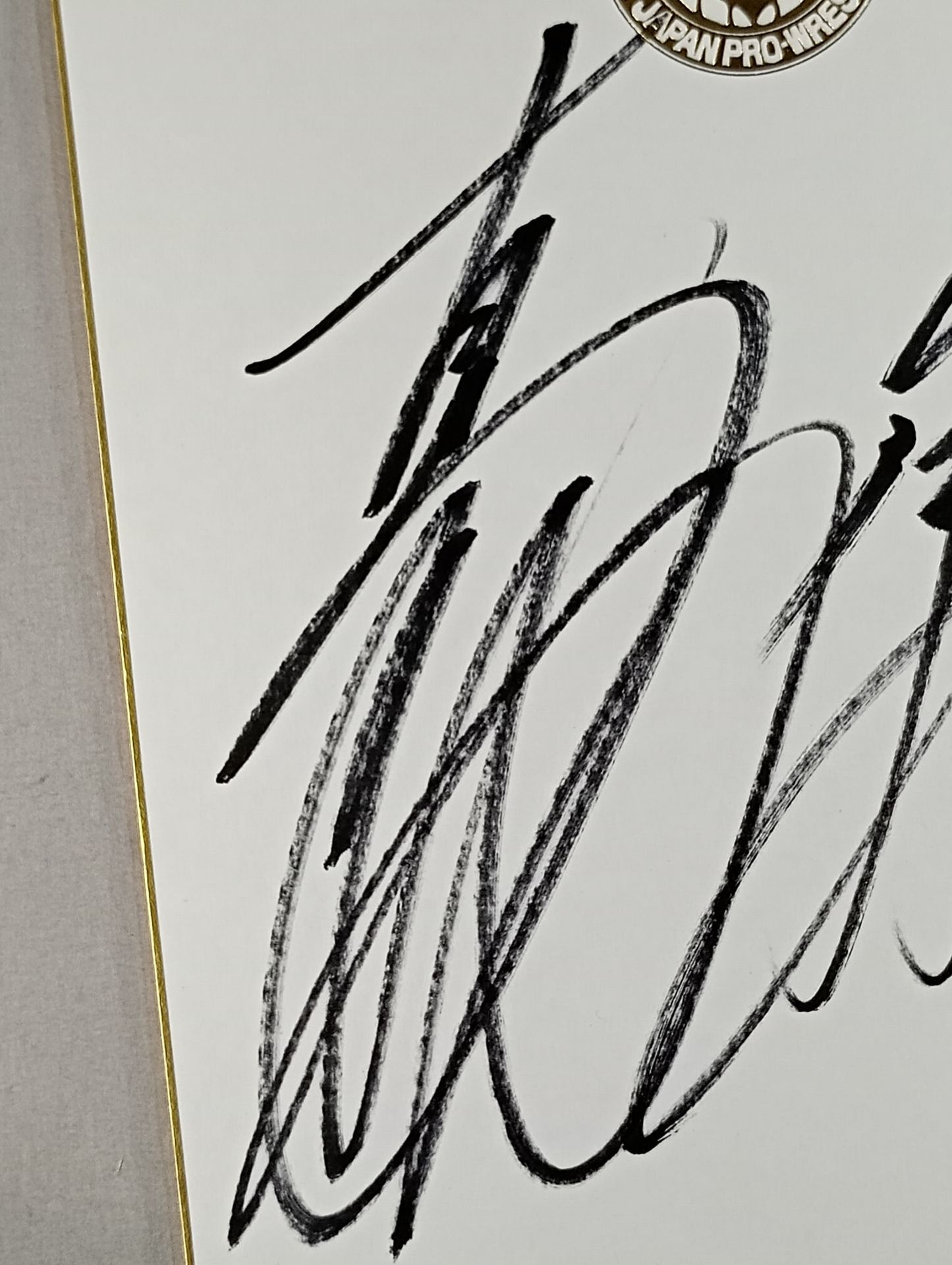 Togi Makabe  & Hirooki Goto  ( Lion Mark Shikishi ( Autograph board ) )