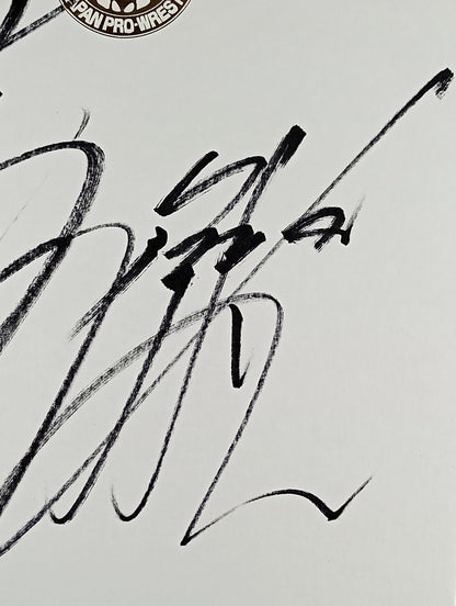 Togi Makabe  & Hirooki Goto  ( Lion Mark Shikishi ( Autograph board ) )