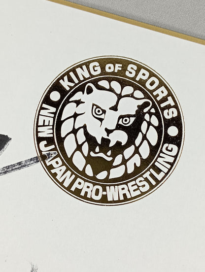 Togi Makabe  & Hirooki Goto  ( Lion Mark Shikishi ( Autograph board ) )