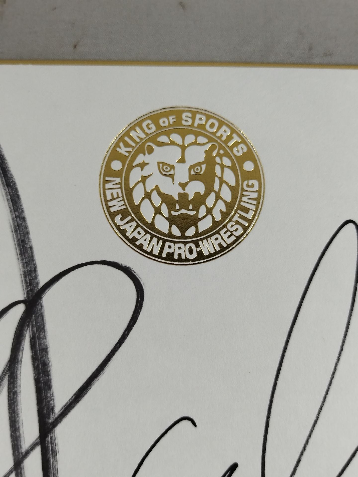 Yoshinobu Kanemaru  and Lion Mark Shikishi ( Autograph board ) )