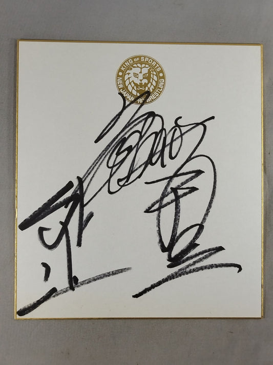 Toru Yano  & Jado  & GEDO  (Lion Mark Shikishi ( Autograph board ) )