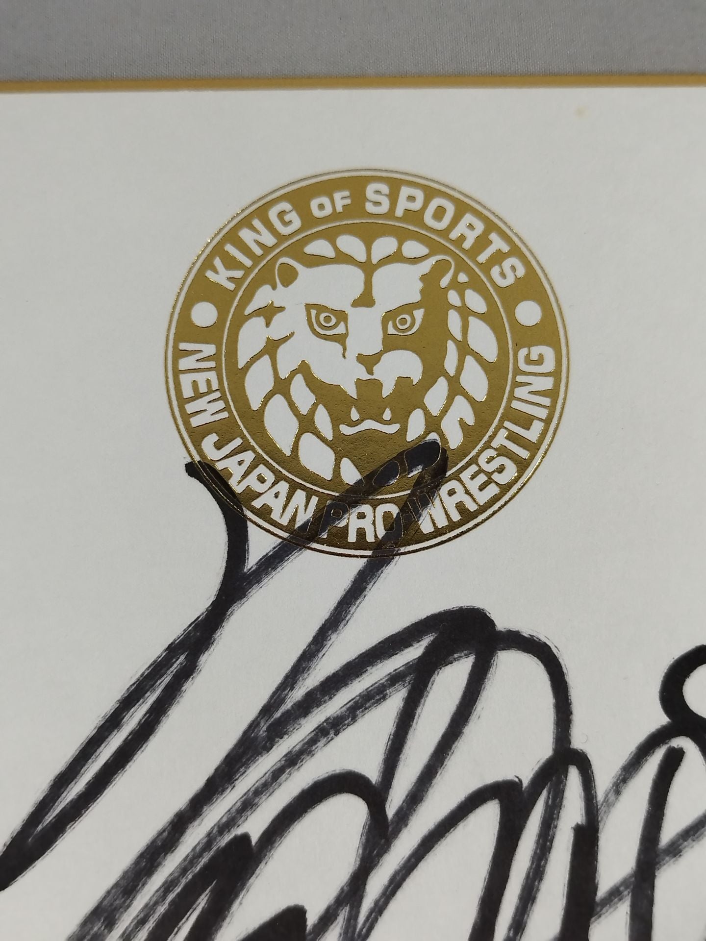 Toru Yano  & Jado  & GEDO  (Lion Mark Shikishi ( Autograph board ) )