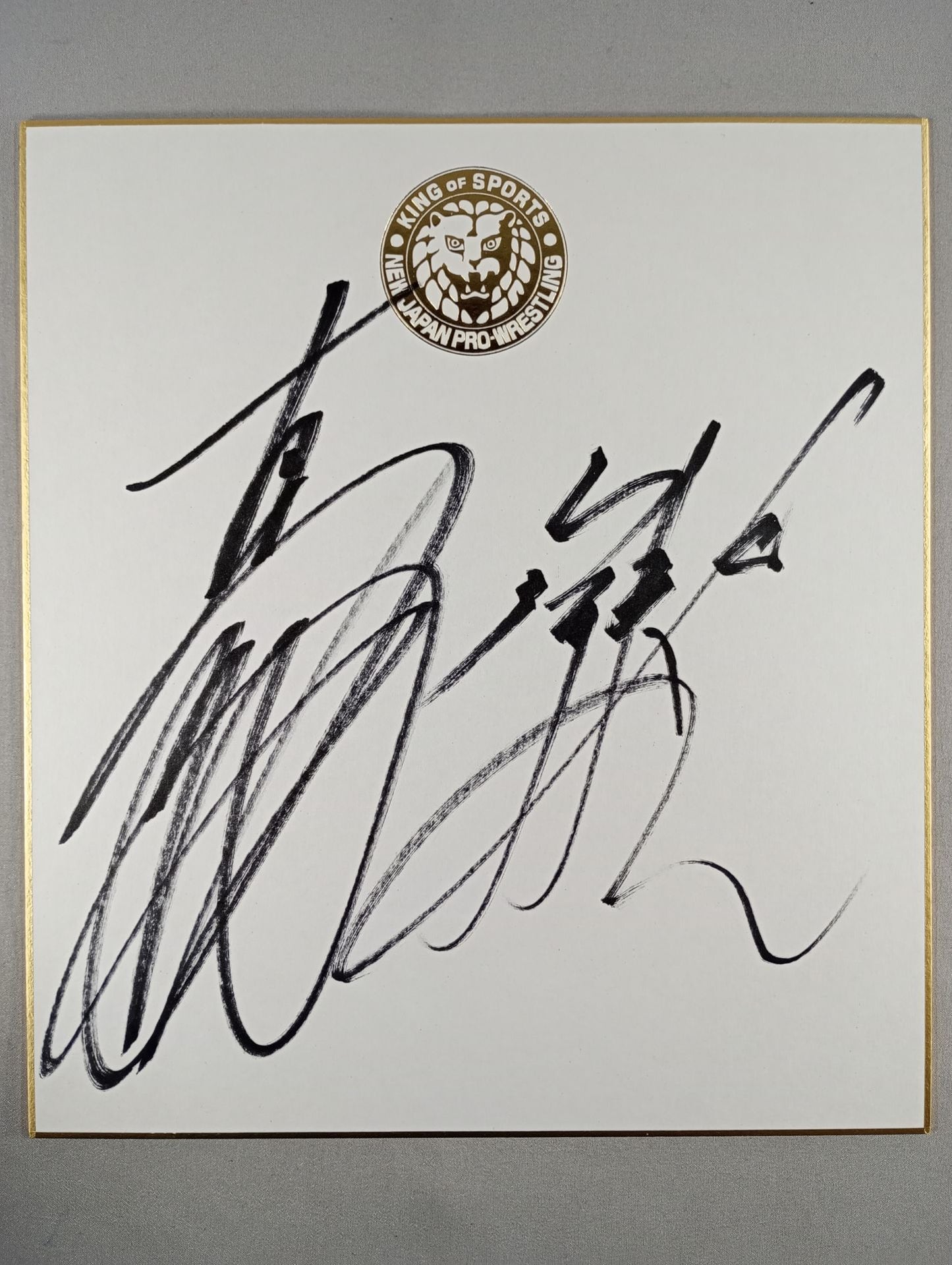 真壁刀義＆後藤洋央紀(ライオンマーク色紙)