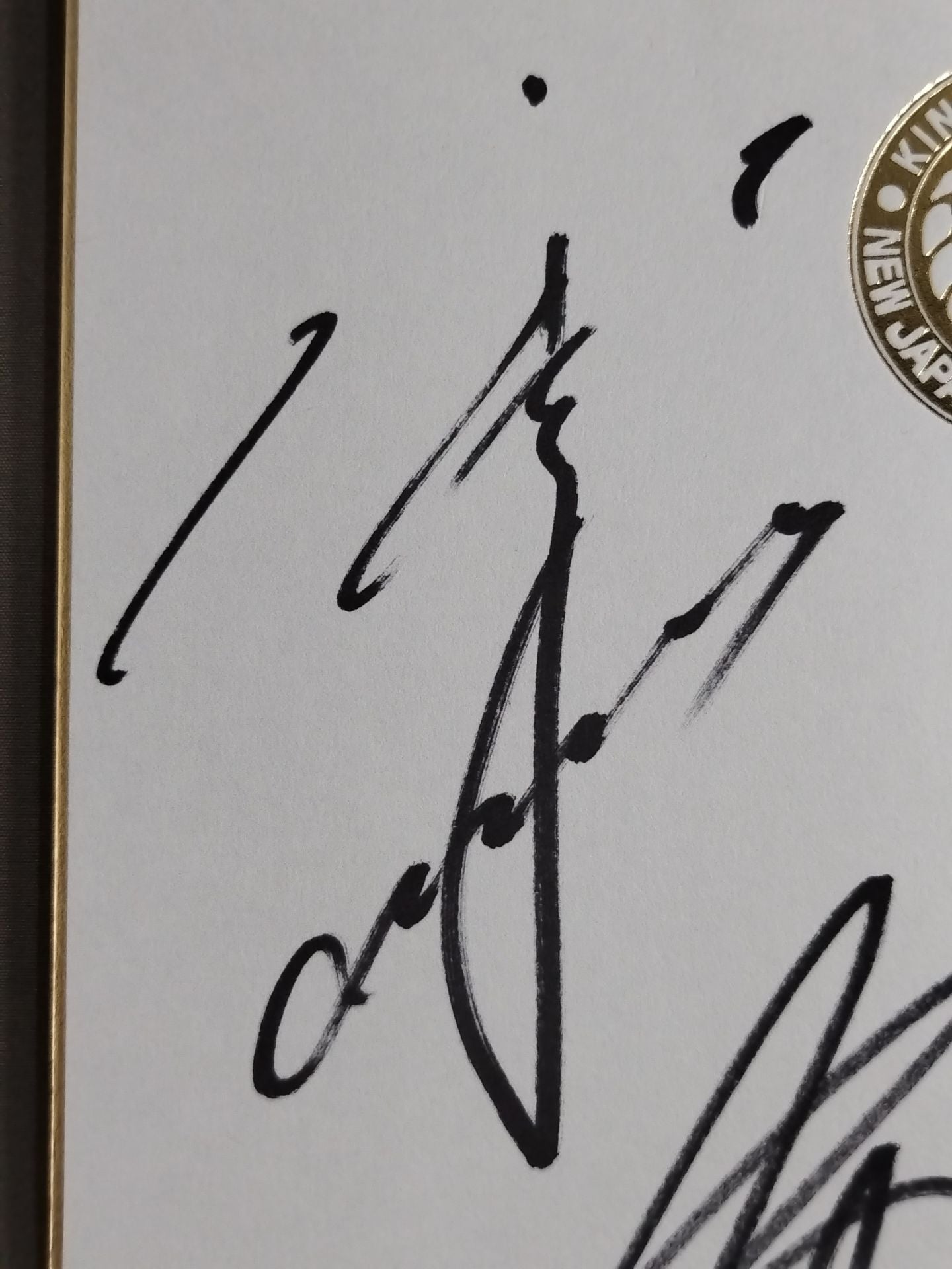 ★CHAOS★ Tomohiro Ishii & Toru Yano & YOSHI-HASHI&GEDO ( Lion Mark Shikishi ( Autograph board ) )