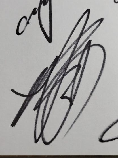 ★CHAOS★ Tomohiro Ishii & Toru Yano & YOSHI-HASHI&GEDO ( Lion Mark Shikishi ( Autograph board ) )