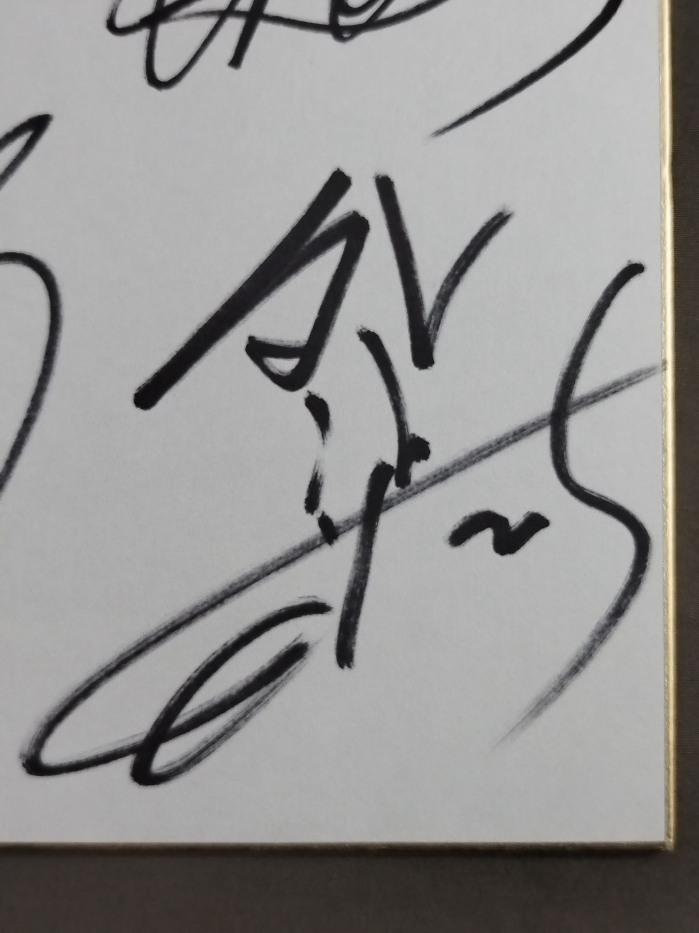 ★CHAOS★ Tomohiro Ishii & Toru Yano & YOSHI-HASHI&GEDO ( Lion Mark Shikishi ( Autograph board ) )