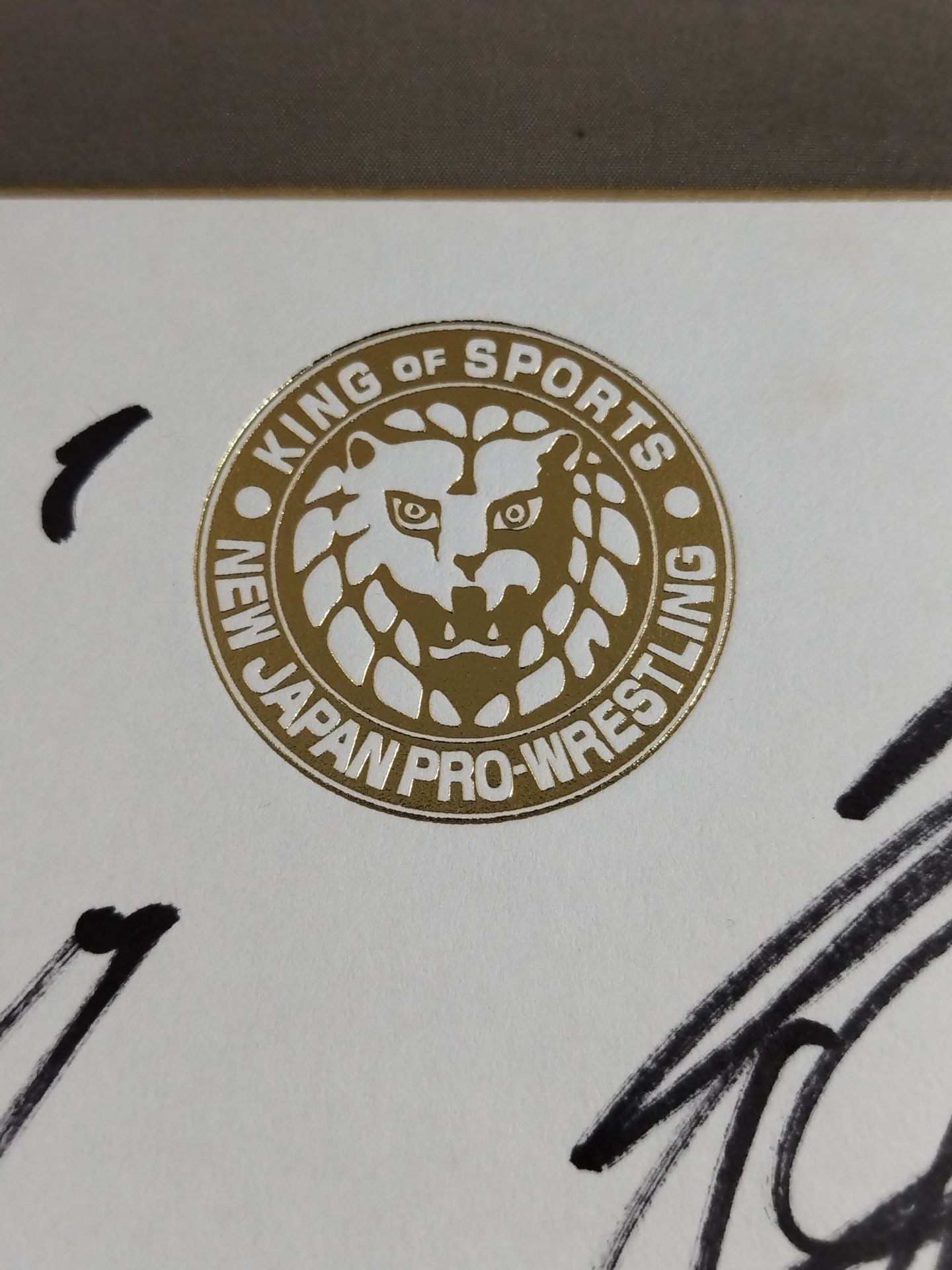 ★CHAOS★ Tomohiro Ishii & Toru Yano & YOSHI-HASHI&GEDO ( Lion Mark Shikishi ( Autograph board ) )