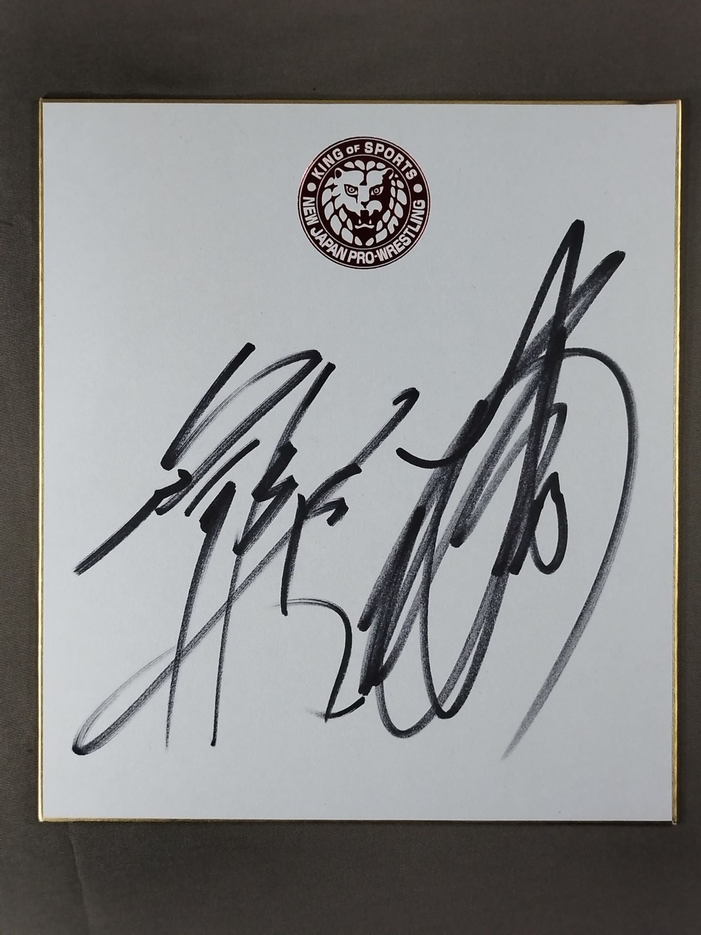 後藤洋央紀＆YOSHIHASHI(ライオンマーク色紙)