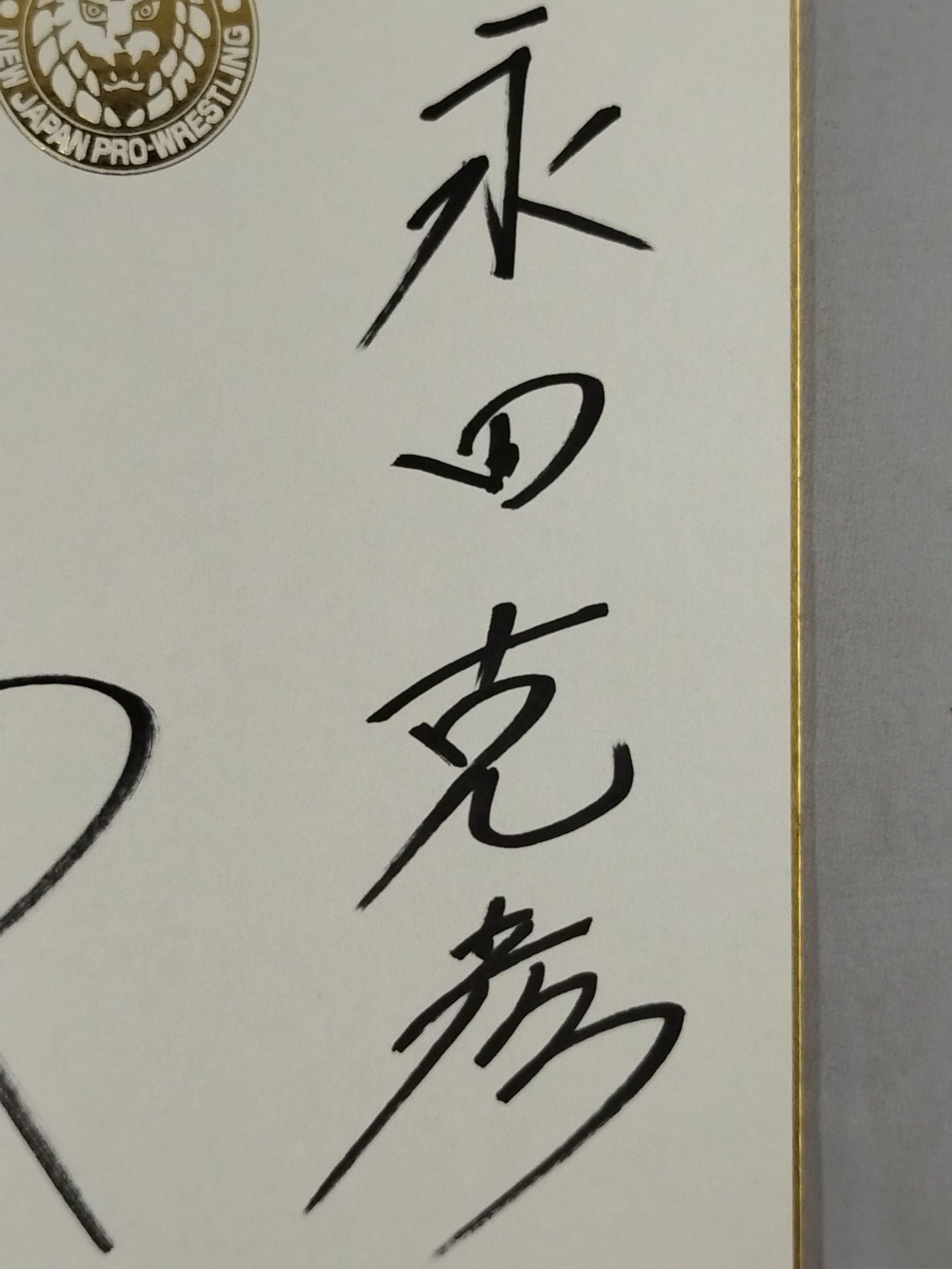 永田裕志＆永田克彦(ライオンマーク色紙)