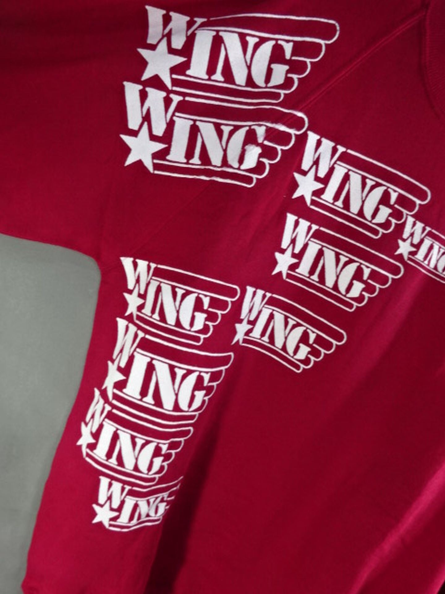 W☆ING トレーナー(バーガンディー×ホワイト)