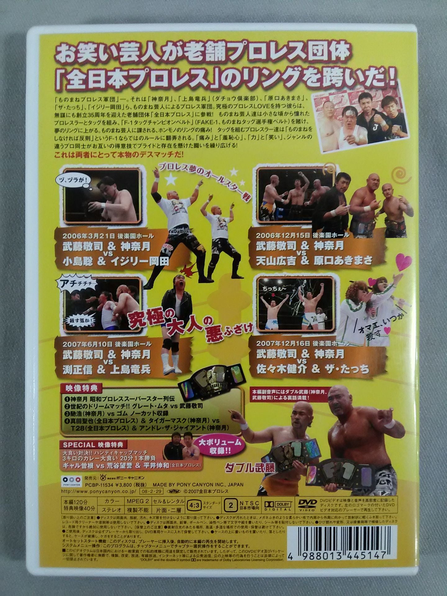 Pro Wrestling  Corps vs All Japan Pro Wrestling  F-1 Tag Team Championship Belt Fight History