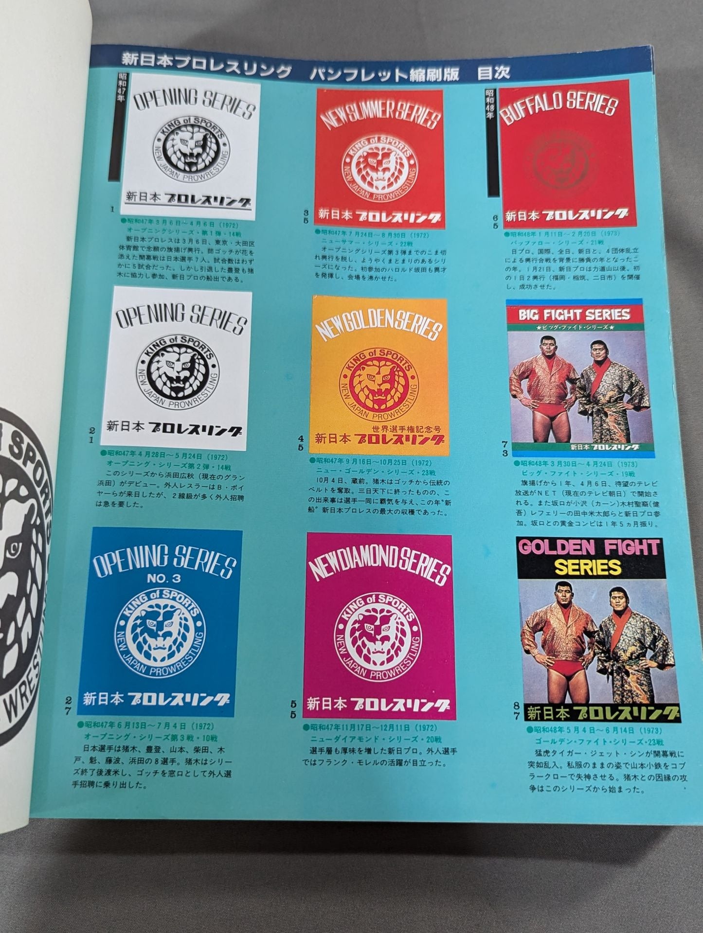 New Japan Pro Wrestling Pro-wrestling  Condensed version of the pamphlet Volume 1 [Permanent Preservation Version]