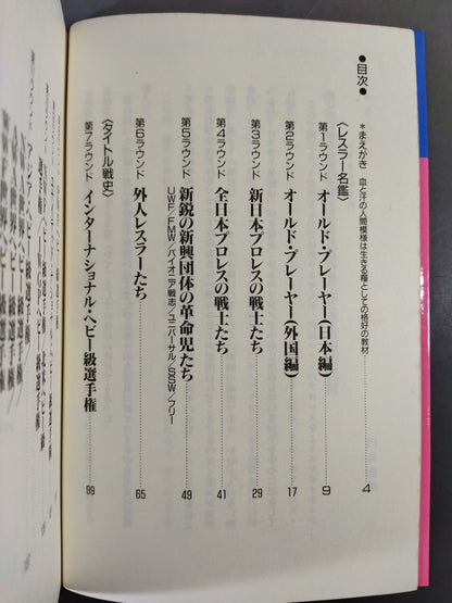 The Pro Wrestling  '90 (3) Wrestler Directory and Title Fight History