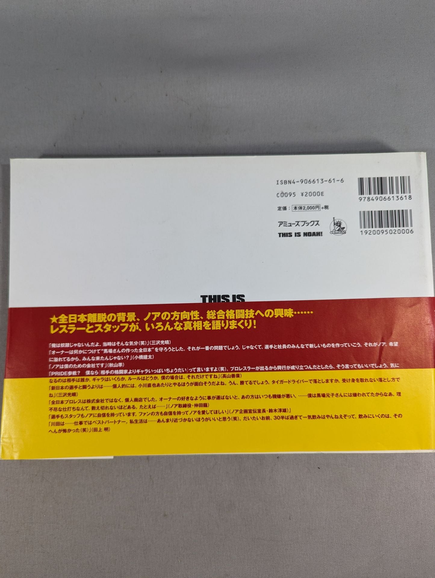 THIS IS NOAH! Pro-wrestling  Noah Official 'Behind' Pamphlet