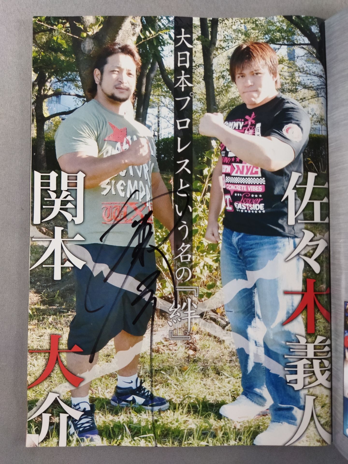 [Daisuke Hashimoto  hand signed autograph ] Pro Wrestling  Bungei No.6
