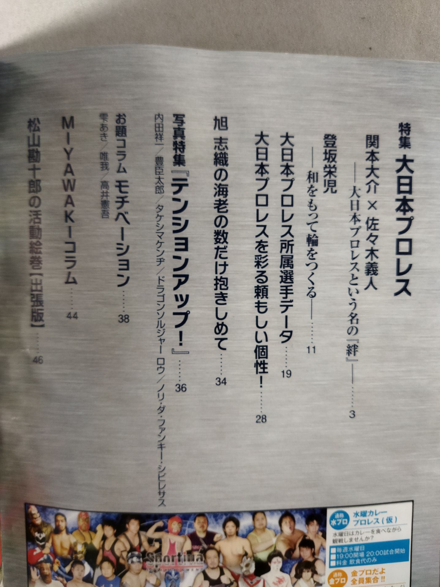 [Daisuke Hashimoto  hand signed autograph ] Pro Wrestling  Bungei No.6