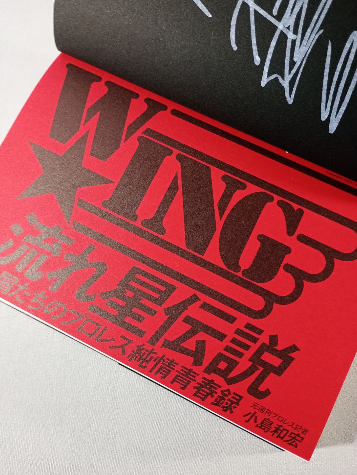 【小島和宏＆茨城清志 直筆サイン入り】W★ING 流れ星伝説 星屑たちのプロレス純情青春録
