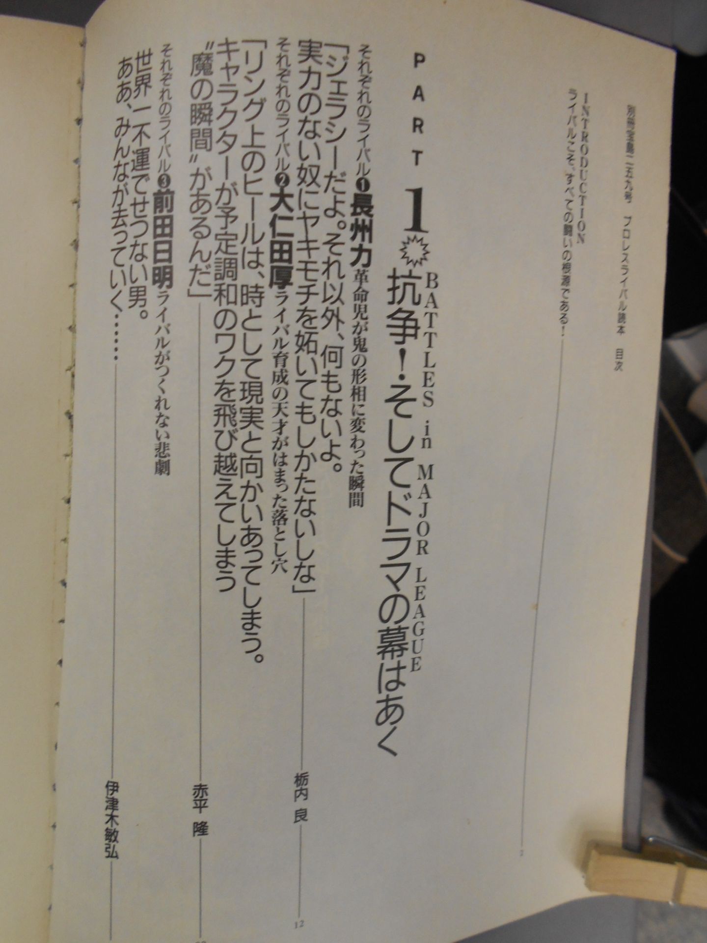 別冊宝島259 プロレスライバル読本 完全保存版!リングを揺るがす、愛と憎しみの闘い！