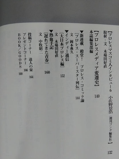 Pro Wrestling  Master Vol.7 Pro Wrestling Desire for catharsis