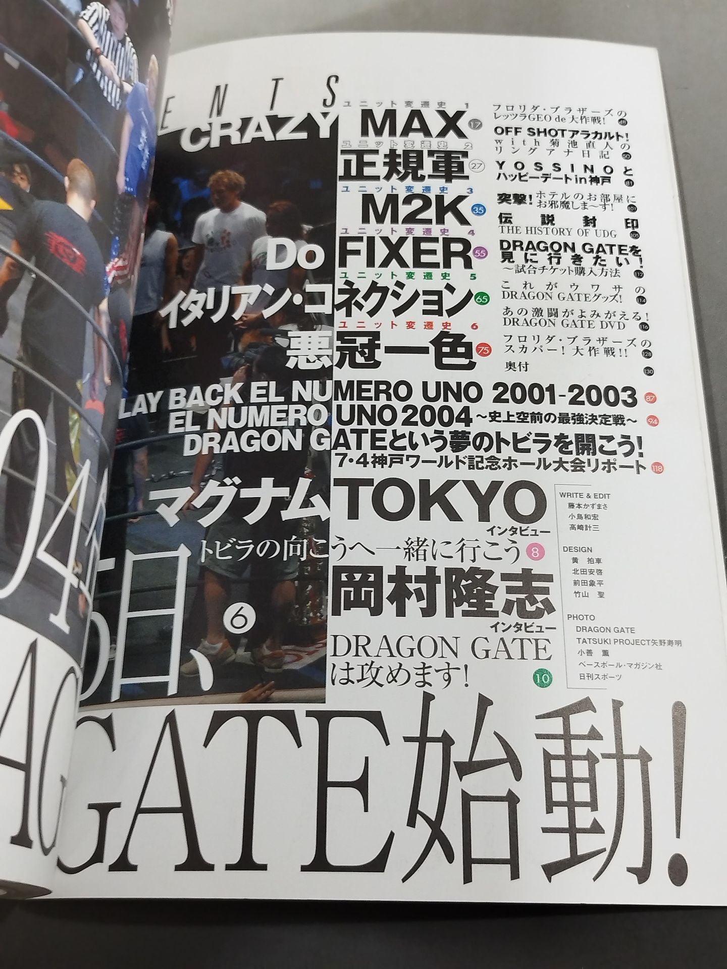 [6 fighters hand signed autograph DRAGON GATE Official Book