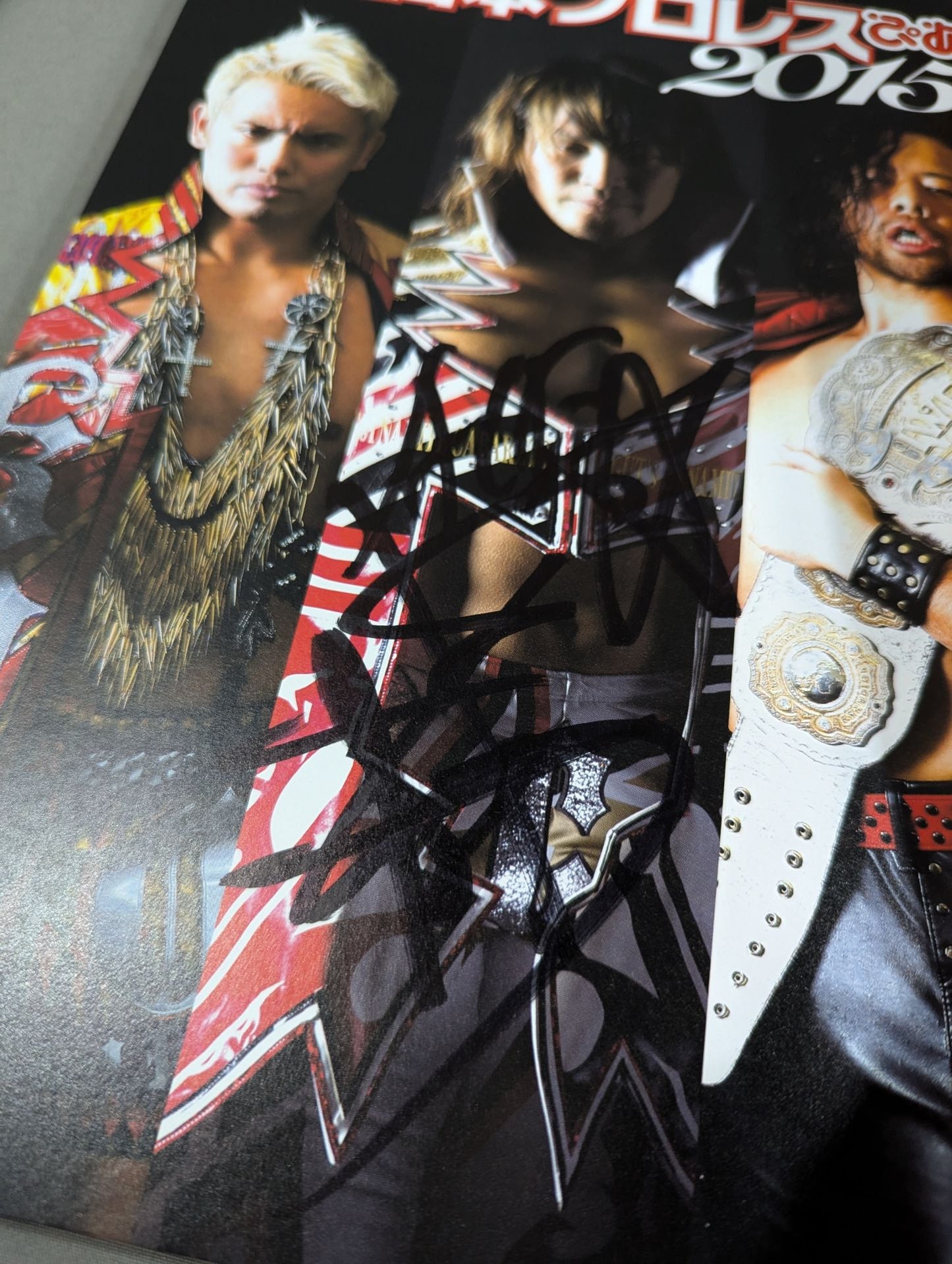 [Hiroshi Tanahashi  hand signed autograph ] New Japan Pro Wrestling  Pia 2015