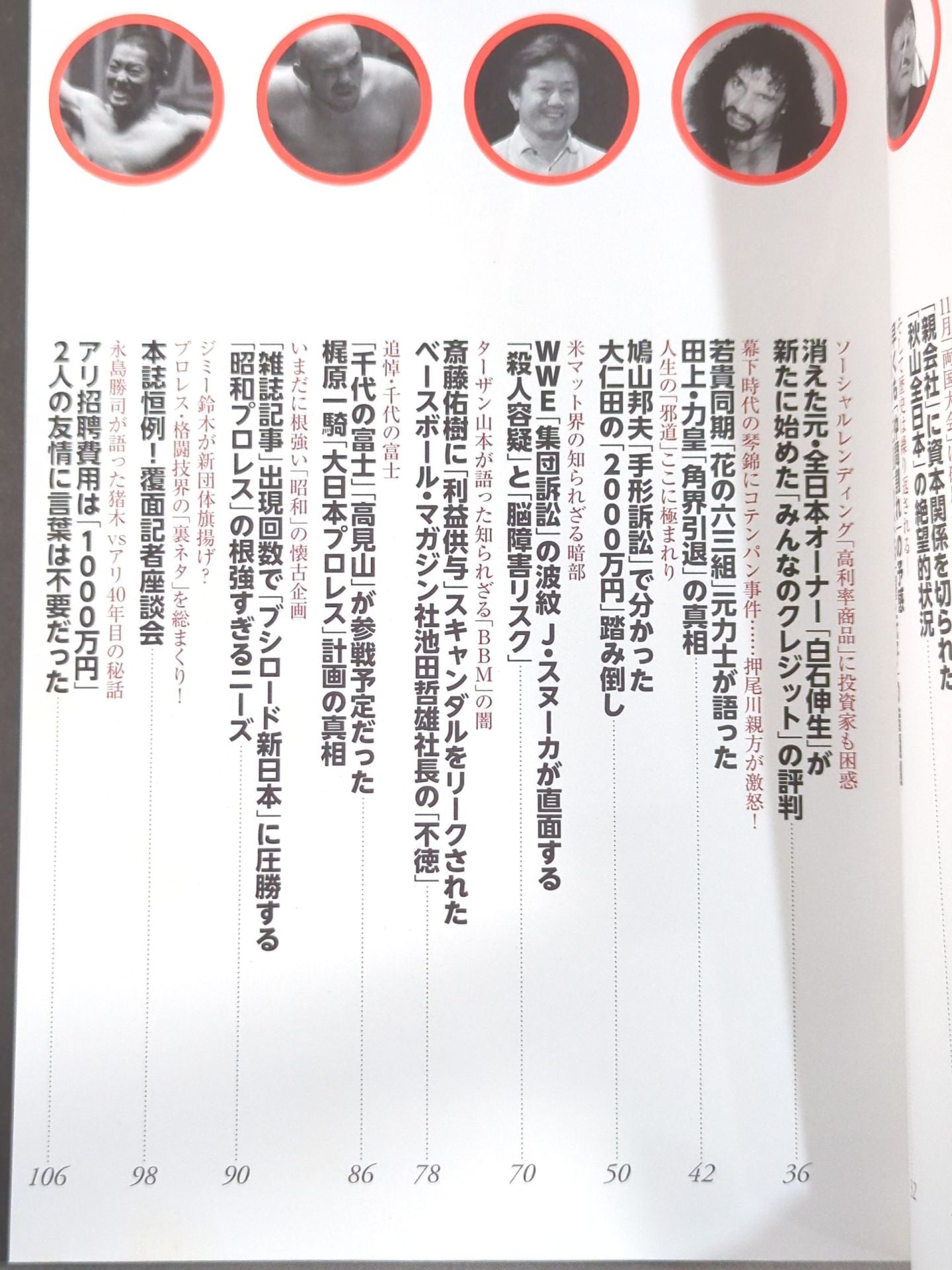 Separate volume Treasure Island 2494 Pro Wrestling  Midday Darkness 2016 Edition Major Wrestler "Popularity Survey" Announcement