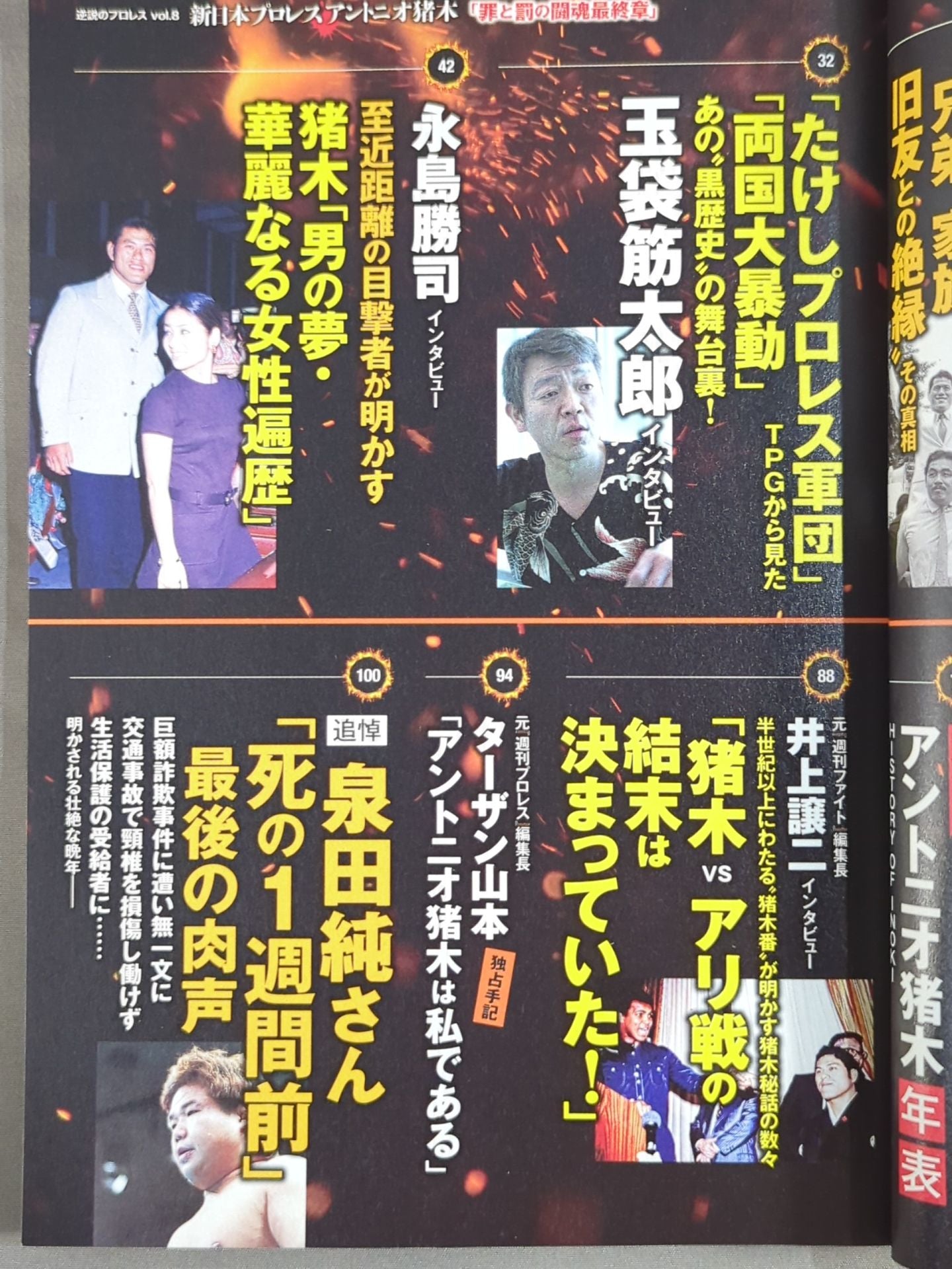 Series Paradoxical Pro Wrestling  Vol.8 New Japan Pro Wrestling  Antonio Inoki  "The Final Chapter of Crime and Punishment"