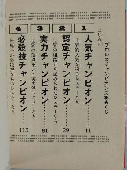 Pro Wrestling  Champions World Title Holder Bean Tanuki Book 155
