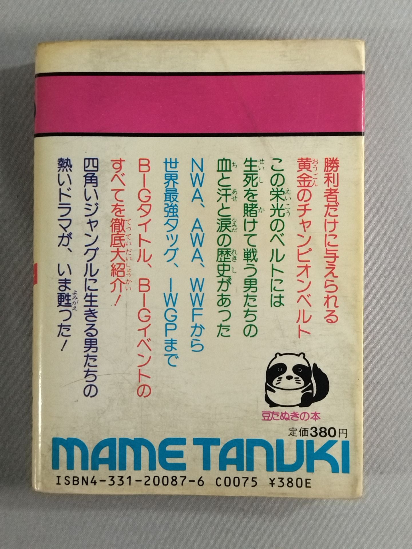 Pro Wrestling  Super Title Match Bean Tanuki Book 187