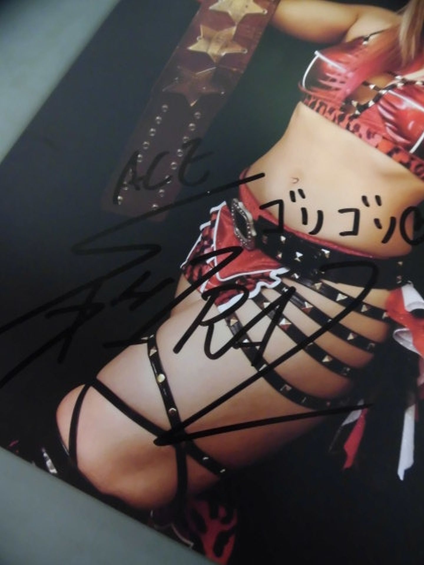 [Io Shirai (Iyo Sky)  hand signed autograph 】FOTOLIBRE de Mascara Numero.63