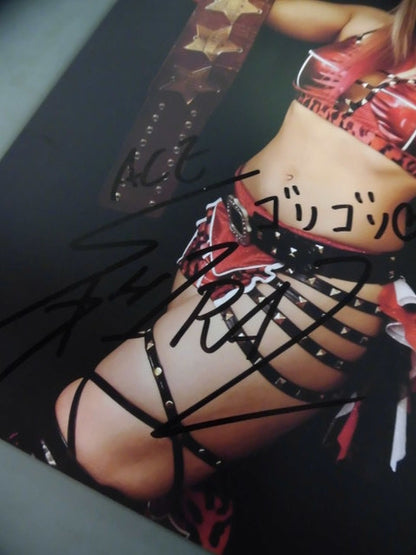 [Io Shirai (Iyo Sky)  hand signed autograph 】FOTOLIBRE de Mascara Numero.63