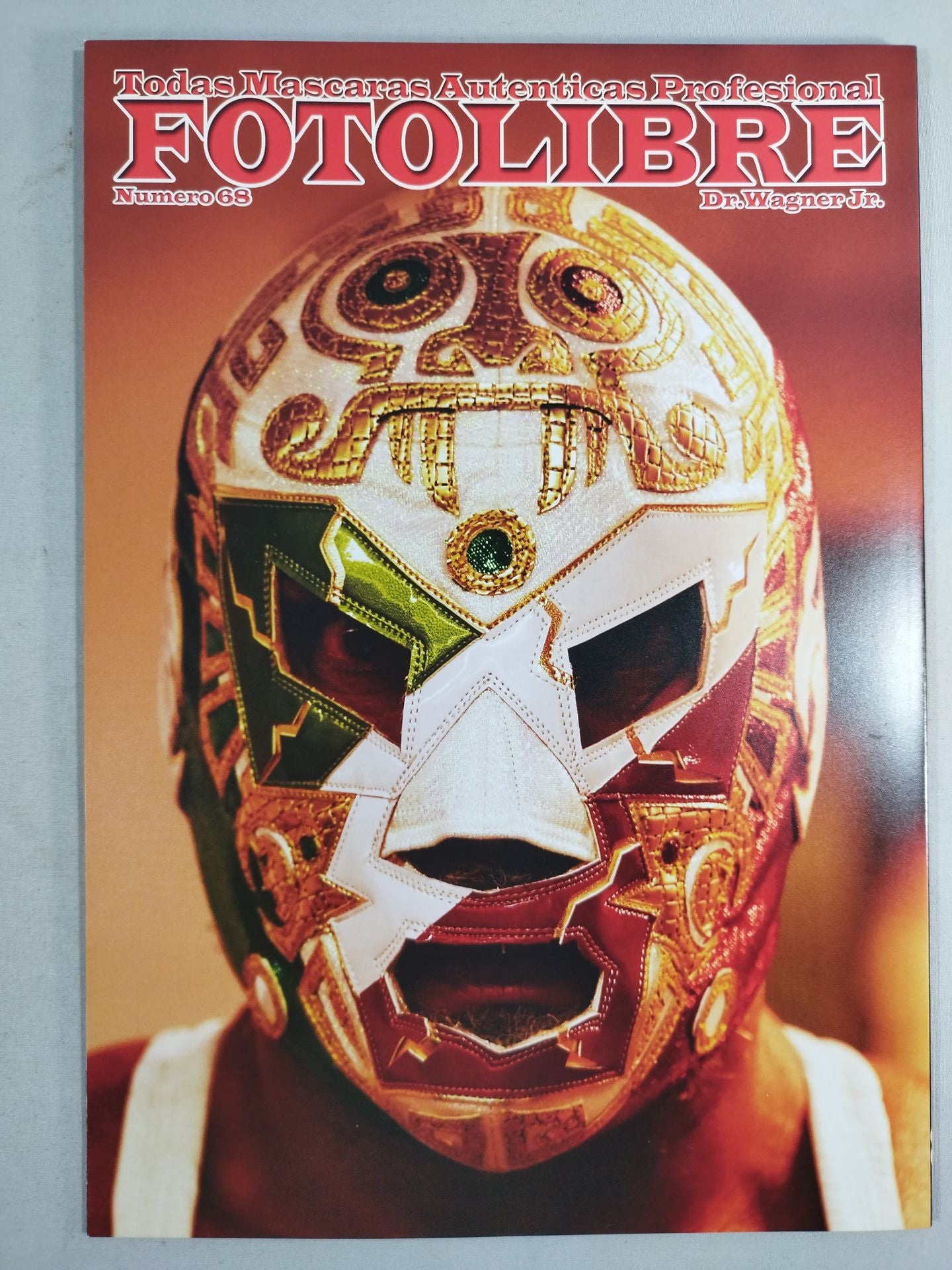 [Dr. Wagner Jr. hand signed autograph 】FOTOLIBRE de Mascara Numero.68