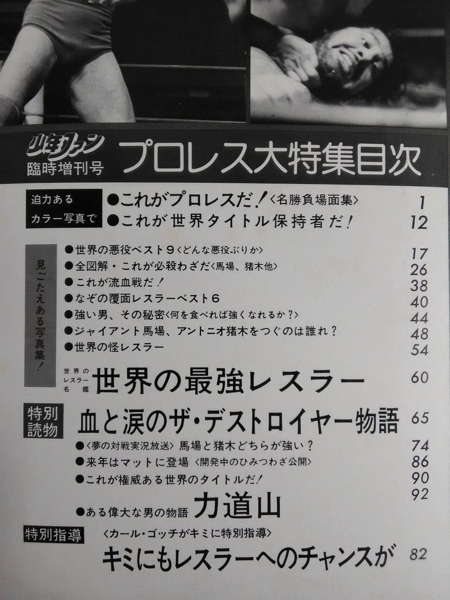 ★ Shonen Fan Special Issue ★ Pro Wrestling Special Feature!