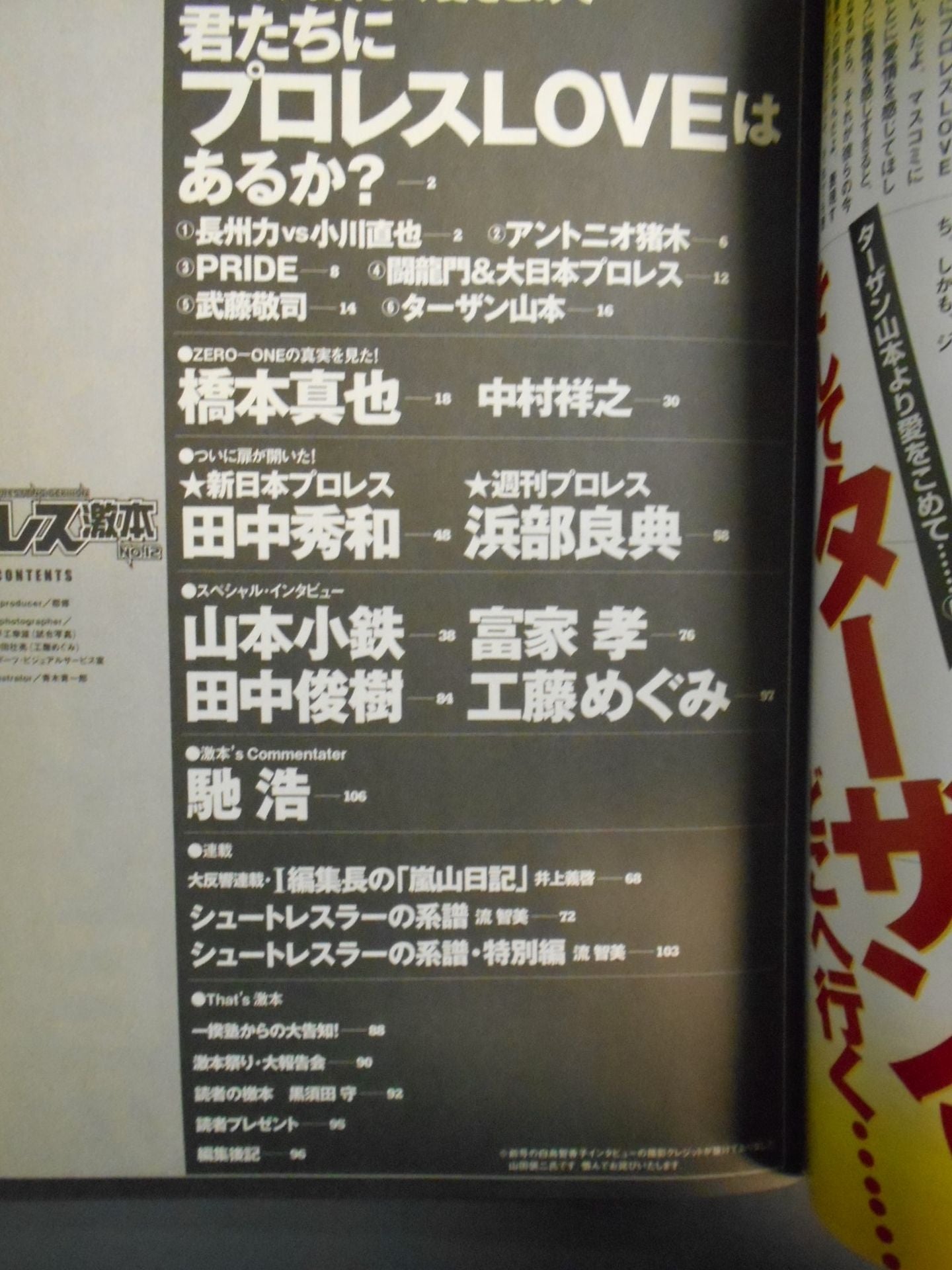 Pro Wrestling Gekihon 12 / Shinya Hashimoto Interview: Ah, I was able to cover New Japan.