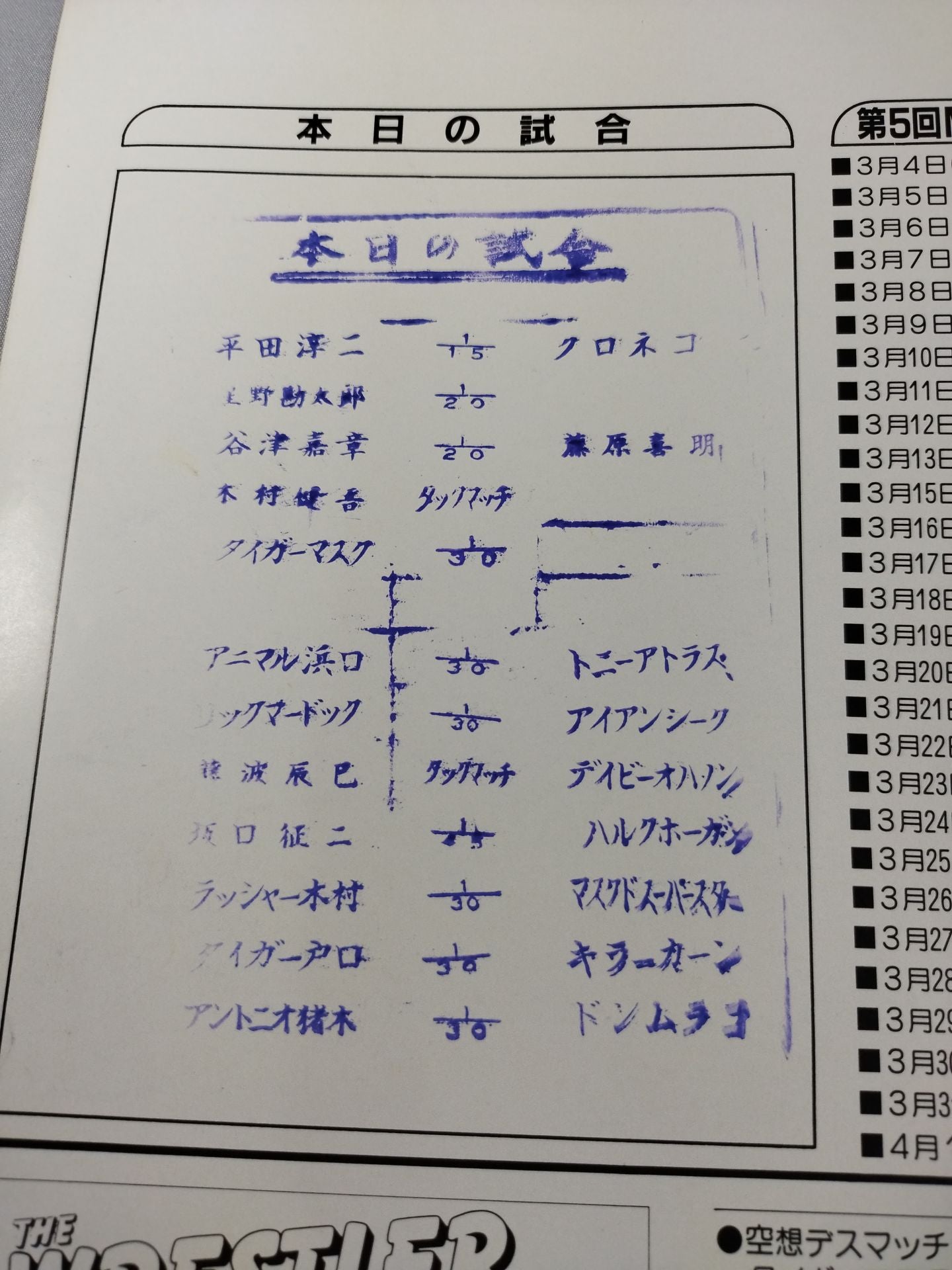 THE WRESTLER Vol.5 MSG Series Vol.7