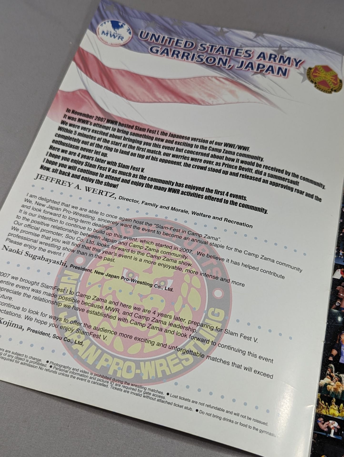 [5 fighters hand signed autograph 】CAMP ZAMA SLAM FEST Ⅴ