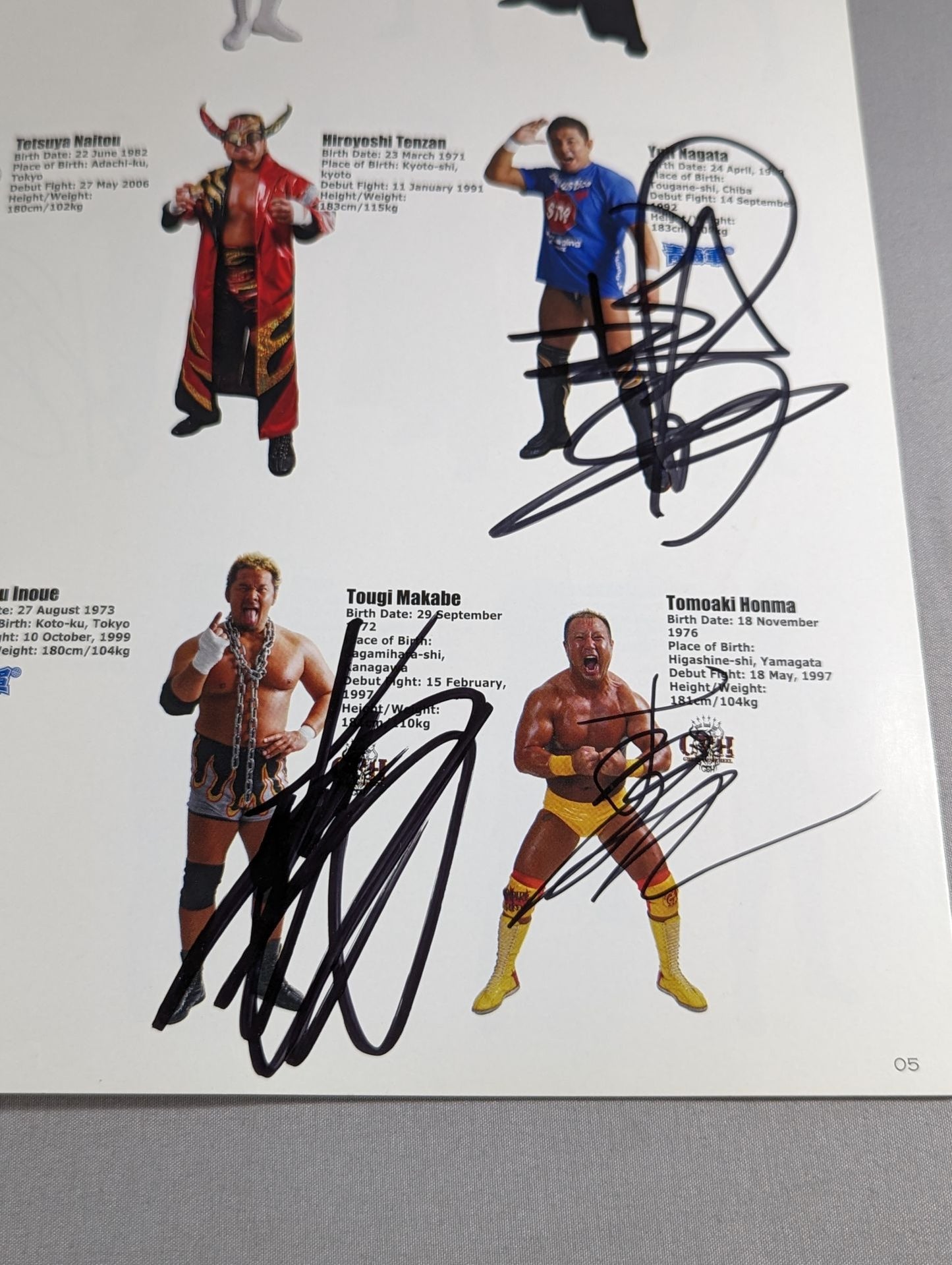 [5 fighters hand signed autograph 】CAMP ZAMA SLAM FEST Ⅴ