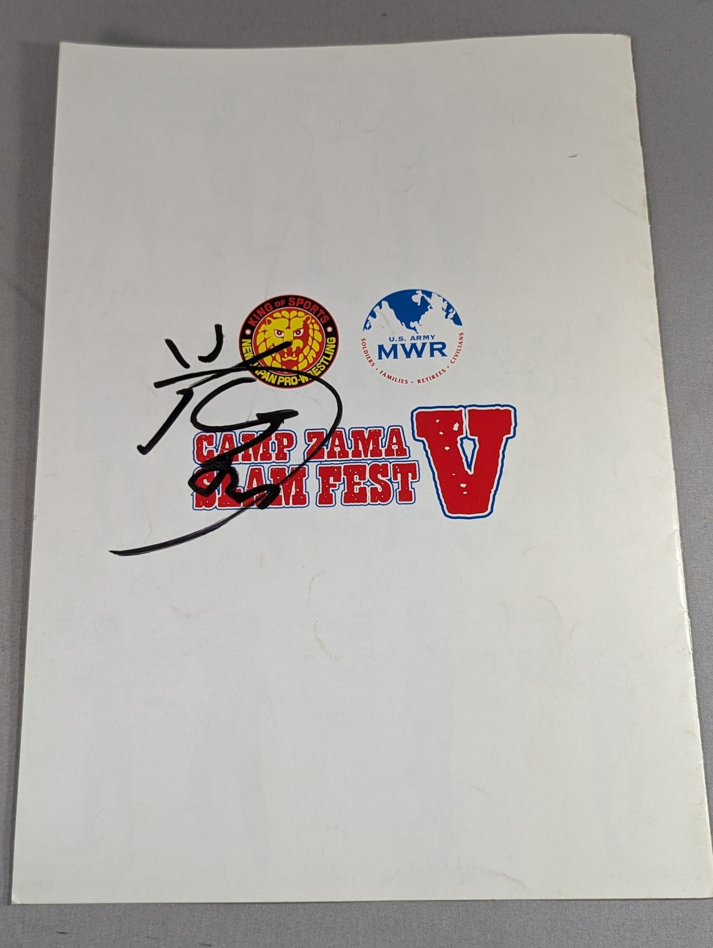 [5 fighters hand signed autograph 】CAMP ZAMA SLAM FEST Ⅴ