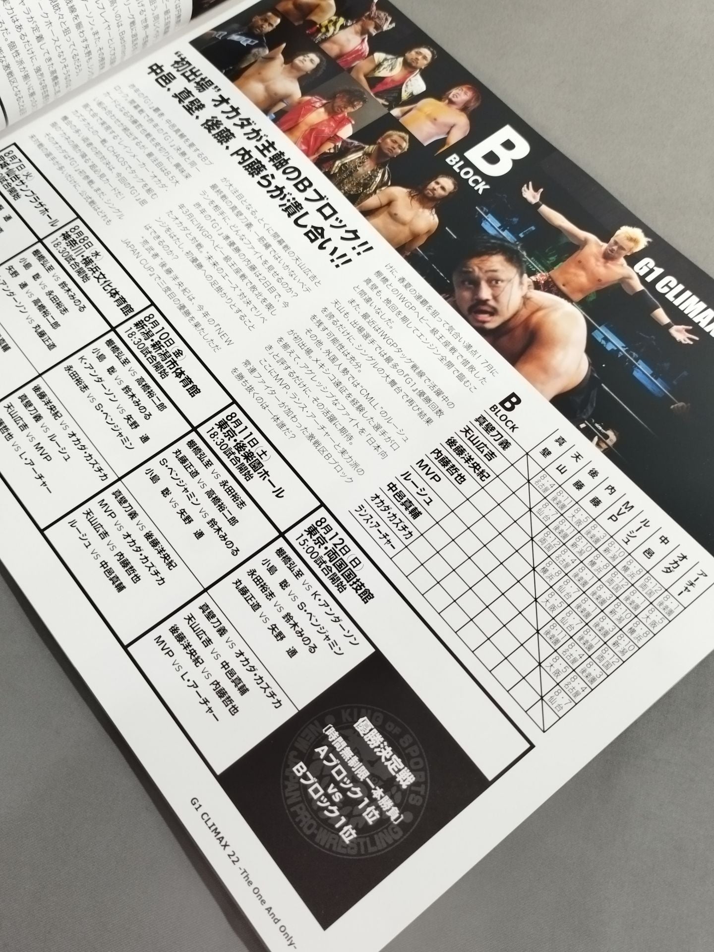 G1 CLIMAX 22 / G1クライマックス22