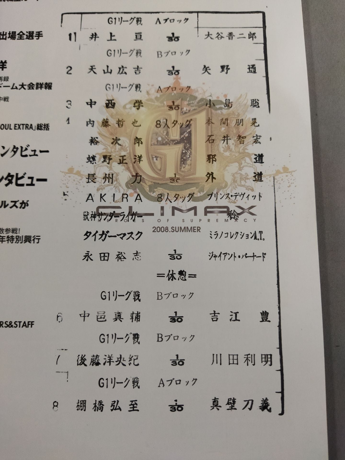 G1 CLIMAX 2008 / G1 CLIMAX 18