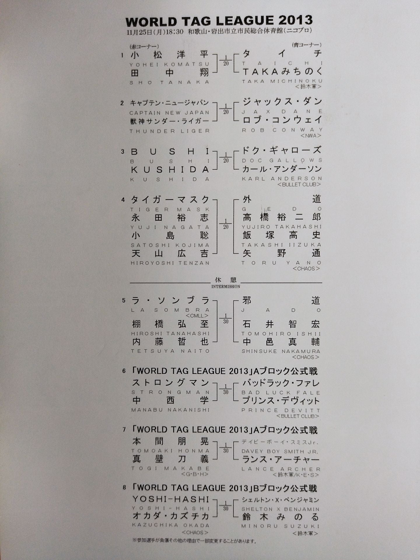 NJPW OFFICIAL MAGAZINE 2013 Vol.8