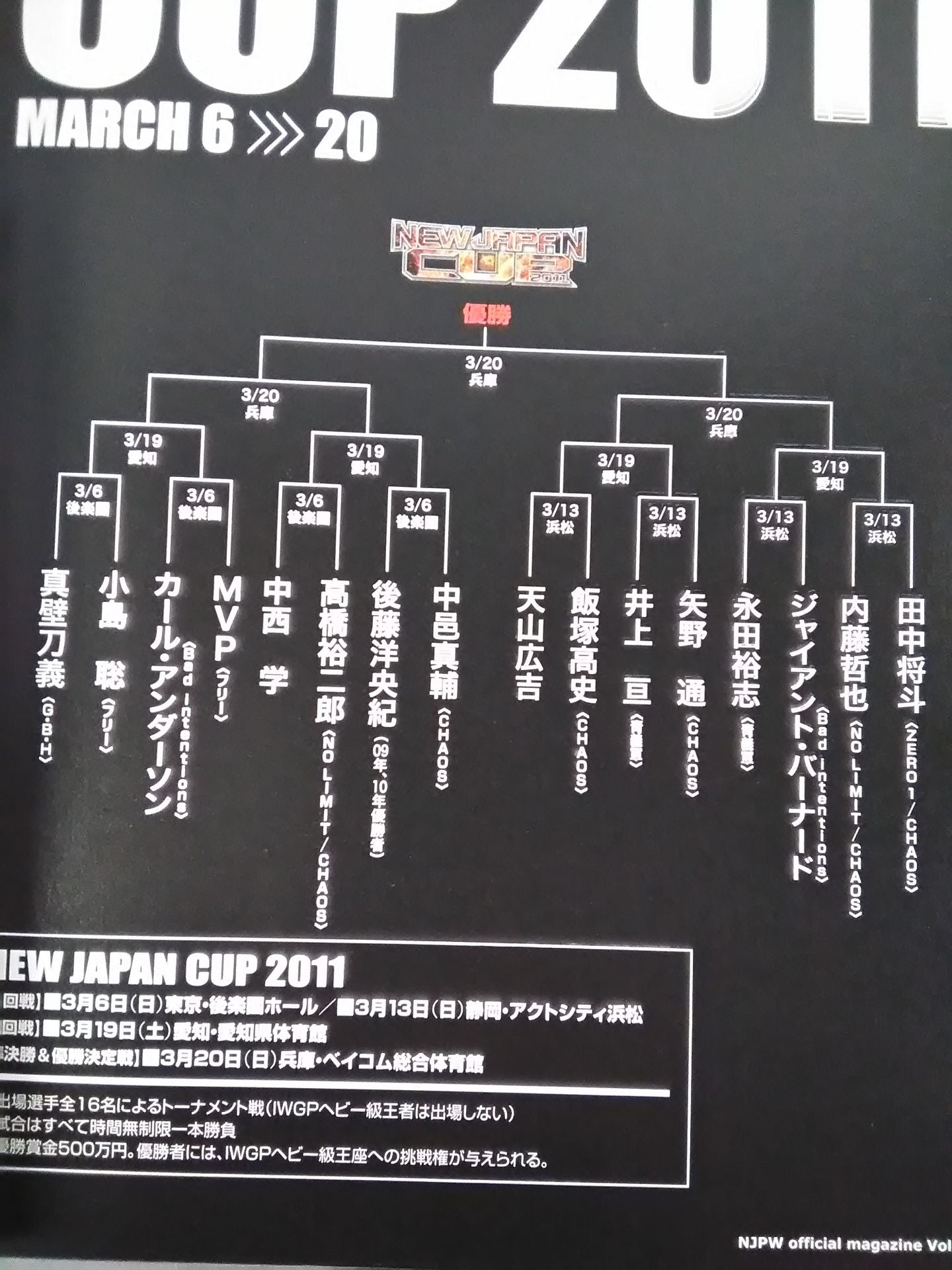 【S・S・Machine hand signed autograph 】NJPW OFFICIAL MAGAZINE 2011 Vol.2