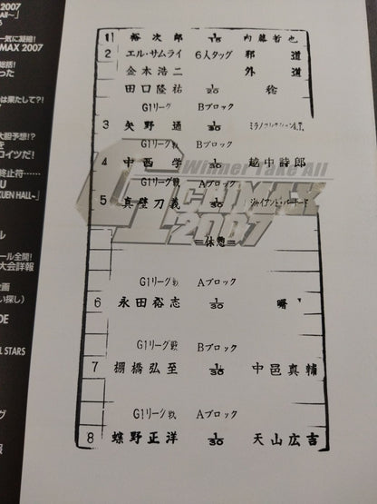 G1 CLIMAX 2007 ~Winner Take All~ / G1climax17