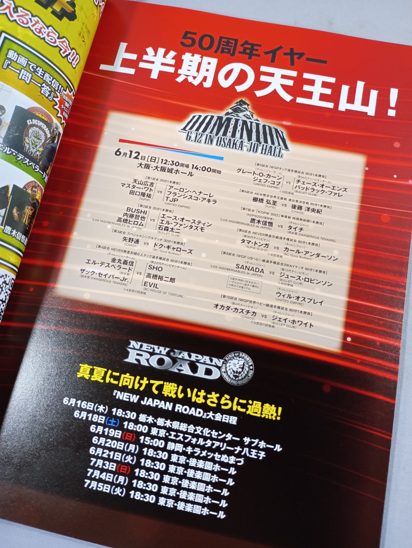 NJPW OFFICIAL MAGAZINE 2022 Vol.6
