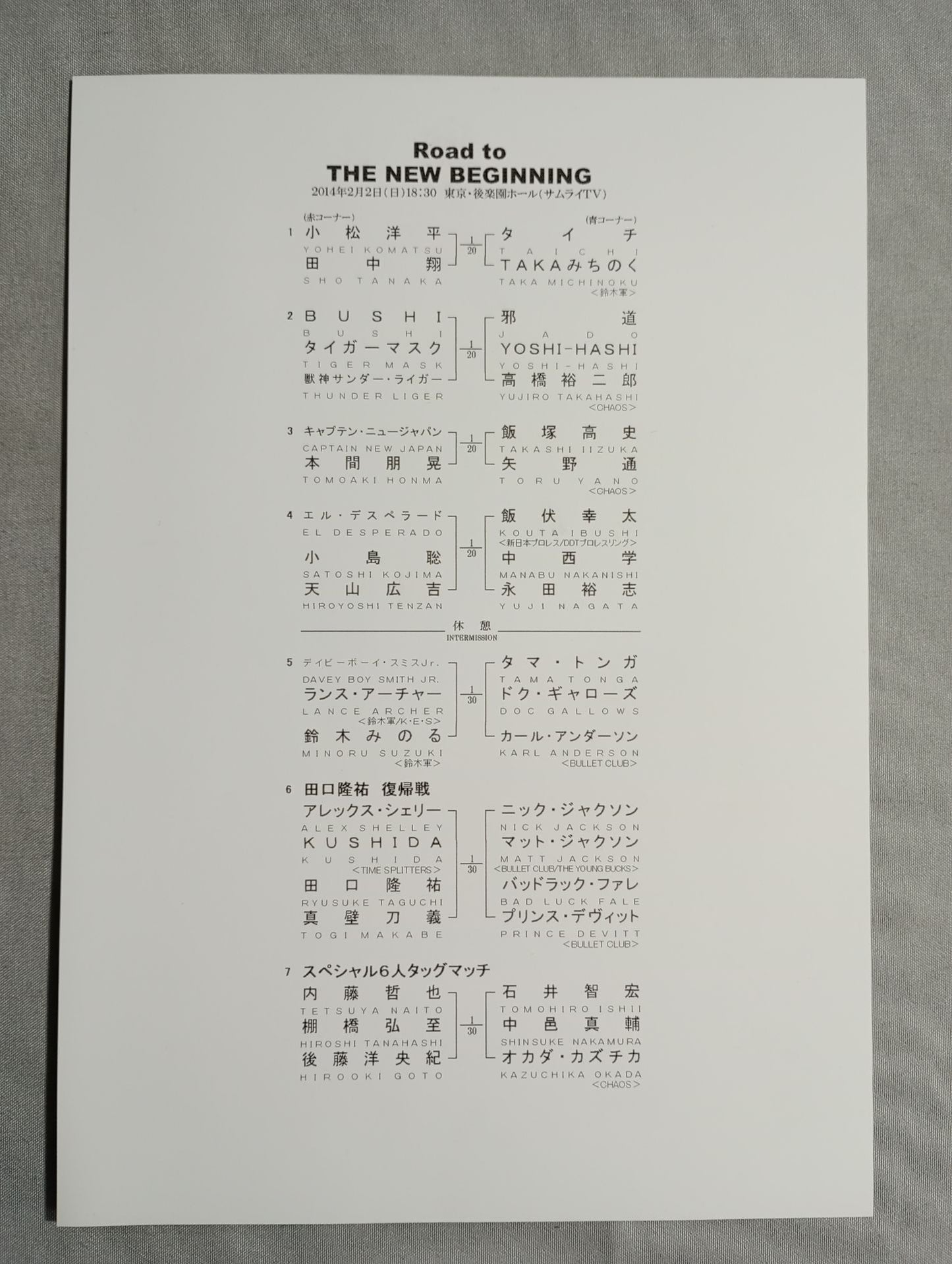 NJPW OFFICIAL MAGAZINE 2014 Vol.1